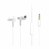 Audífonos in ear Izuum PJT-DEP2412WH, micrófono incorporado, cable de 120 cm, jack de 3.5 mm, blanco