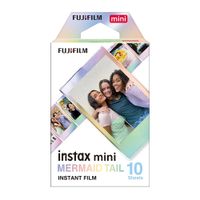 Película Fujifilm Instax Mini Mermaid, 10 hojas, marcos multicolor, ISO 800