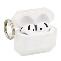 Case para AirPods 4ta gen, translúcido, diseño antigolpe de silicona, transparente