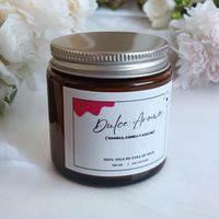 Vela Aromática de Cera de Soja – Vainilla Canela y Pasas  100 Gr.