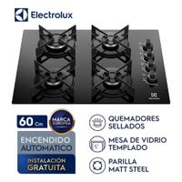 Encimera Electrolux a Gas 4 hornillas 60 cm KE4GR