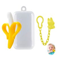 Mordedor Banana Amarillo Con Cadena Baby Froggie Conejo Amarillo Para Bebe
