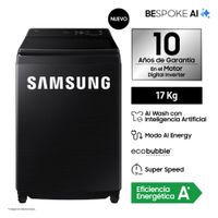Lavadora Samsung AI Wash EcoBubble™ 17kg Negra WA80F17S8BPE