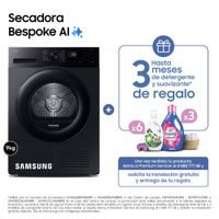 Secadora Samsung Bespoke AI 9Kg DV90CGC2A0ABPE Negra