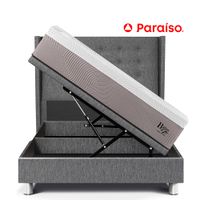 Dormitorio Boxet Gold Royal Balanzze 2 Plazas Gris