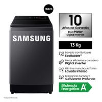 Lavadora Samsung EcoBubble 13Kg Carga Superior WA40F13E4CPE Gris
