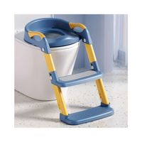 Adaptador de Baño y Escalera Portátil para Niños Azul
