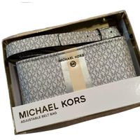 Cinturon Cartera Michael Kors - Plateado - Talla L