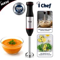 Batidora de inmersión I Chef 1000 Watts negro