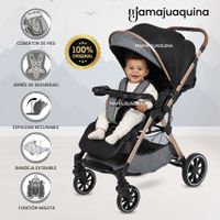 Coche Maleta de Lujo «WIN» con Bandeja de Comer Gris