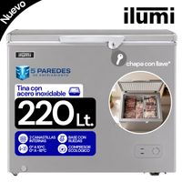 Congelador Ilumi 220L con Tina de Acero Inoxidable TFI-2200DG