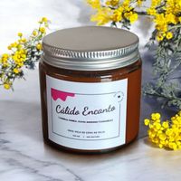 Vela Aromática de Cera de Soja – Canela Naranja y Manzana  100 Gr.