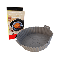 Molde Freidora Aire Silicona Reutilizable Antiadherente Gris
