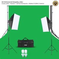 Kit Fotografía y Video Fondo Verde + Parantes + Soft Box FYI260012
