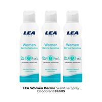 Lea Women Dermosensitive Spray Deodorant 3 Unid