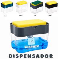Set de 3 Dispensadores de  Jabon  Ayudin  Liquido a Presion con Esponja