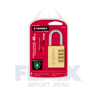 CANDADO DE COMBINACION HERMEX 40MM MALETA, MOCHILA