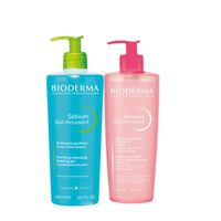 Pack Bioderma Duo Limpieza Sensibio + Sebium 500ml