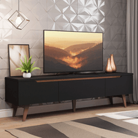 Centro de Entretenimiento Mesa para TV Reims Hasta 75 Pulgadas Negro