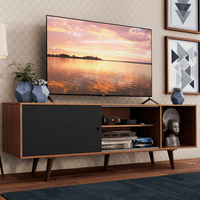 Centro de Entretenimiento Mesa para TV Dubai Hasta 65 Pulgadas Marrón/Negro
