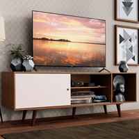 Centro de Entretenimiento Mesa para TV Dubai Hasta 65 Pulgadas Marrón/Blanco