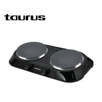 Cocina Eléctrica Taurus Fenix Duo 2 Hornillas 1000W Negra | Portátil