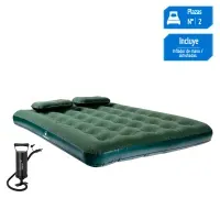 Combo Colchón Inflable 2 Plazas + 2 Almohadas + Inflador - 2600KB773