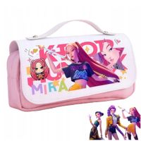 Cartuchera K-Pop Doble Cierre Rosada MIRA | Escolar y Práctica