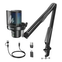 Microfono Maono Inalambrico Gamer DM40 Pro, Condensador, 48kHz, Negro