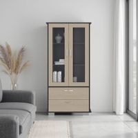 Vitrina 2 Puertas Classic Color Wengue Cartagena