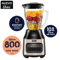 Licuadora con vaso de vidrio y 6 velocidades Oster BLSTPEG-NPB