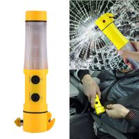 LINTERNA MULTIFUNCIONAL LUZ LED Y MARTILLO COLOR AMARILLO