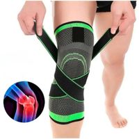 RODILLERA DEPORTIVA DE COMPRESION Y CORREAS AJUSTABLES CON SOPORTE DE LIGAMENTOS Y MENISCOS COLOR VE