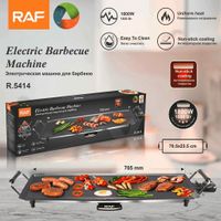 Parrilla Eléctrica RAF R.5414 1800W Plancha Grill Antiadherente Extra Grande