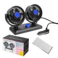 VENTILADOR DE VEHICULO 2 CABEZALES ENTRADA TIPO CIGARRILLO RECARGABLE COD HX-T304