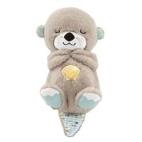 PELUCHE FELPA FORMA NUTRIA EFECTO RESPIRACION, MUSICAL Y CON LUCES COLOR GRIS OSCURO