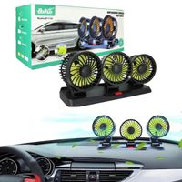 VENTILADOR DE VEHICULO 3 CABEZALES ENTRADA USB RECARGABLE COD MY-7158