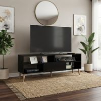 Mesa de TV Sao Leopoldo 65"" 1 Puerta Movenda Negro