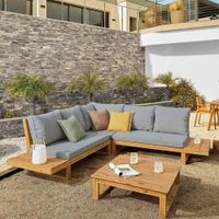 Set de Terraza de Madera en L para 5 Personas Buho Movenda
