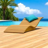 Reposera de Madera para Piscina Carmesi Movenda
