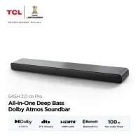 SOUNDBAR TCL BLUETOOTH 100W CON DOLBY ATMOS 2.0 S45H - NEGRO