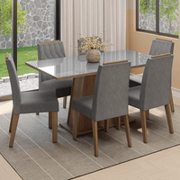 Juego de Comedor Peônia con 6 Sillas
