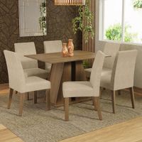 Juego de Comedor Cheryl con 6 Sillas Marrón/Imperial