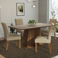 Juego de Comedor Ashley con 4 Sillas Marrón/Crema/Imperial