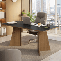 Escritorio Ejecutivo de Oficina Madesa 180 cm Marrón/Negro