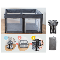 CORRAL PLEGABLE PARA BEBE PORTATIL TEDDY