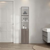 Estante De Baño 1 Puerta Bath Avellana Blanco