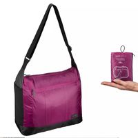 BOLSA BANDOLERA TREKKING MONTAÑA VIAJE FORCLAZ 100 15L COMPACTO VIOLETA