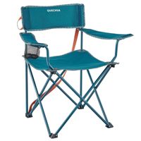 Silla plegable con reposabrazos Quechua basic azul