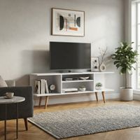Mesa de TV Montenegro 55"" Movenda Blanco